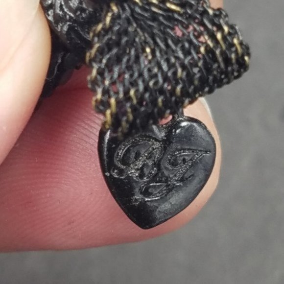 Vintage Betsey Johnson Black Mesh Rhinestone Snake Belt - Picture 12 of 12